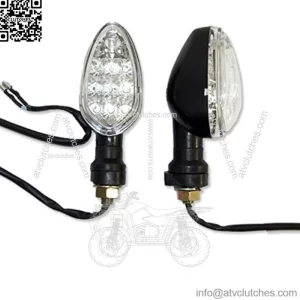 Black LED Motorcycle Turn Signals Pair (2 blinkers) for Yamaha FZR 750,FZR 1000
