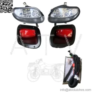 EZGO TXT T48 Golf Cart Full LED Headlight Kit with LED Tail Lights 2014-Up