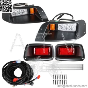 Adjustable Full LED Light Kit 12V Headlight & Tail Light For EZGO TXT 1996-2013