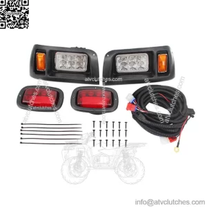 LED Headlights/Tail Lights Kit Adjustable For Club Car DS G&E Golf Cart 93+