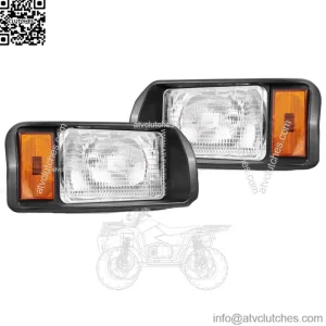 Halogen Headlights Headlamps For Golf Cart Club Car DS Turf Carryall 1993-2023