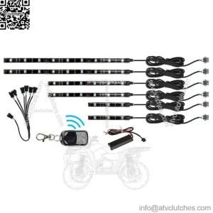 6Pcs Golf Cart LED Lighting Under Glow Light Neon Kit for Caddy Club Car EZGO