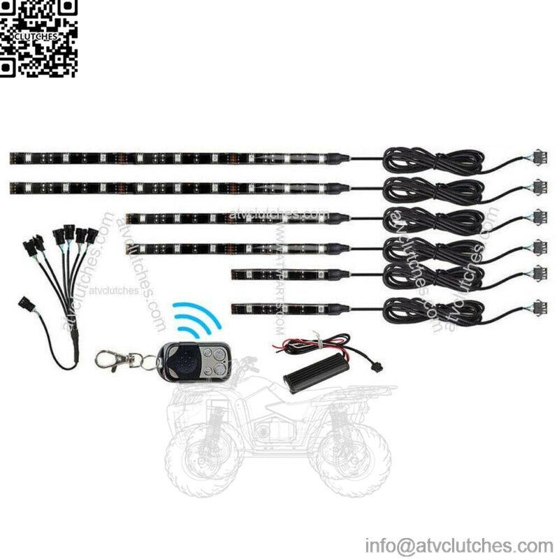 6Pcs Golf Cart LED Lighting Under Glow Light Neon Kit for Caddy Club Car EZGO