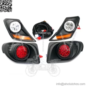 New Set LED Headlight Taillight Light Kit For Yamaha Drive2 Golf Cart 2017-Up