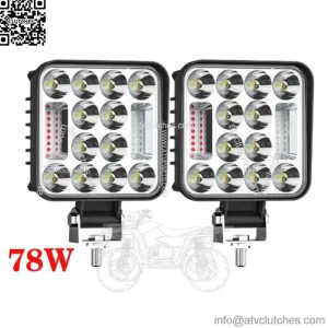 2x 4" LED Work Light Bar Spot Flood Lamp For Club Car EZGO Yamaha Golf Cart Kart