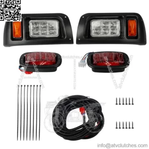 New Club Car DS LED Light Kit Adjustable Headlights Tail Lights Golf Cart 1993+
