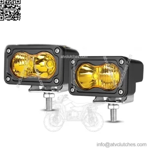 For Yamaha YXZ 1000R SS XTR 2Pcs 40W 3" LED Driving Lamps Cube Pods Work Lights (Fits: Yamaha)