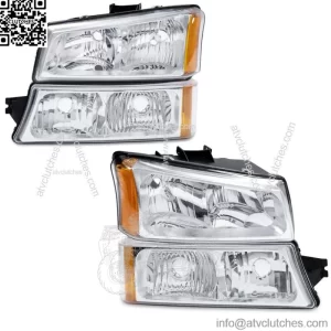 Fit For 03-06 Chevy Silverado Chrome Headlights Signal Bumper Lamp Left Right (For: More than one vehicle)