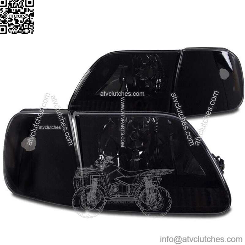 97-03 FORD F-150/97-02 EXPEDITION CRYSTAL HEAD LIGHT W/CORNER SIGNAL BLACK/SMOKE (For: More than one vehicle)
