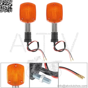 Pair For Honda Nighthawk CB650SC CB550SC Front turn signal indicator with stem