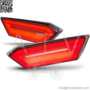TRUE MODS LED Brake Tail Light for Polaris RZR S1000 S900 2014-2019; 2022 Trail S 900 S 1000 Ultimate Rear Taillight Replacement 2412341 2412342 [DOT-Rated] [Diffuser Design] - Smoked