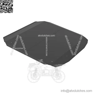 Aluminum Roof for Polaris RZR XP 1000, Black Heavy Duty 2-Piece Combination Aluminum Hard Roof Top 2 Seater Sun Visor Cover for Polaris RZR 900 / XP / 1000 / Turbo 2014-2023 Accessories