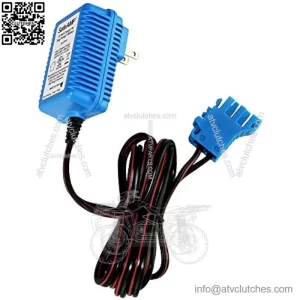 12 Volt UL LISTED Battery Charger Compatible With Peg Perego  12V Battery for John Deere Ground Force Tractor, John Deere Gator XUV Polaris RZR 900 Powered Ride On Car