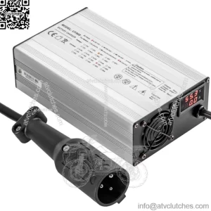 48V 15A Golf Cart Battery Charger Club Car Charger 3 Pin Round Plug / LED