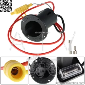 48 Volt DC Charger Receptacle & Fuse Assembly For CLUB CAR DS Golf Cart