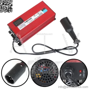 For Club Car Golf Cart Battery Charger 48v Round 3 Pin Plug 10A with OBC bypass