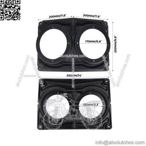 6.5" Overhead Roof Mount Speaker Pods Audio Kit Enclosure For Polaris/Can Am/UTV