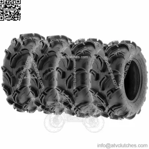 Set of 4, ATV UTV Mud Tires 27" 27x9-12 Front & 27x11-12 Rear 6 Ply A048