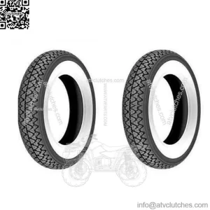 2 Tires Rubber A Band White 3.00-10 Wheel Piaggio Vespa 50 Special