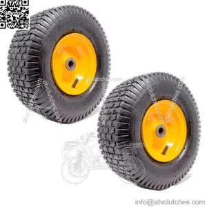 2PK 13x5.00-6 Turf Tire & Rim Assembly for Lawn Garden Tractors Golf Carts 2 PLY