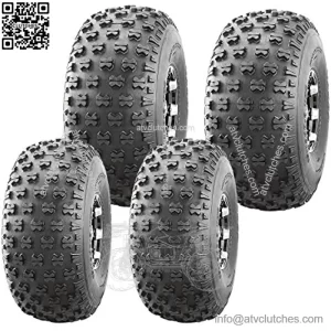 Set 4 Utility ATV tires 22.5x10-8 & 25x12-9 for 05-16 John Deere GATOR TS/TE 4x2