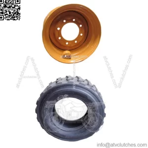 One 12-Ply 12 x 16.5 Tire w/ Rim Fits Case Skid Steer Loaders