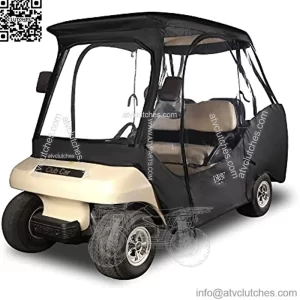 Golf Cart Enclosure for Club Car 4 Passenger Golf Cart Cover 4 Sides Zipper Doors Portable 360??Panoramic Transparent Window