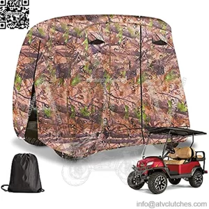Universal Golf Cart Cover, 4 Passenger Golf Cart Storage Cover for EZGO, Club Car, Yamaha, Rainproof Waterproof Sunproof Dustproof Protection