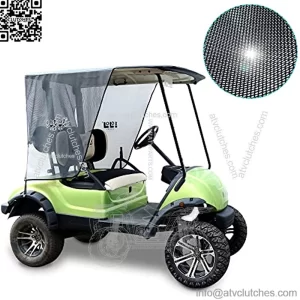 2 Passenger Golf Cart Sun Shade Cover for Yamaha G29, Foldable Sun Shade Screen Blocks Heat and Sun Keeps Your Cart Cool in The Hot Summer- Black