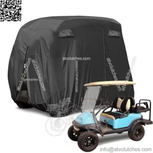 Black Golf Cart Cover for Yamaha EZGO Club Car 400D 4 Passenger Enclosure Cover