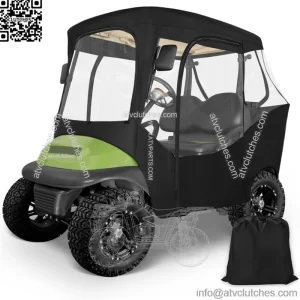 2 Passenger Golf Cart Enclosures for Club Car DS Precedent, 600D Driving Cover
