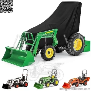 Waterproof Compact Utility Tractors Cover, 210T Sun Rain Dust Snow Protection Mower Cover With Cotton Lining for Kubota, Mahindra, Bobcat, John Deere 2320 2520 2720 3120 3320 3520 3720 3203 4105