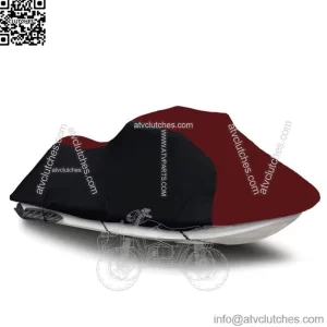 Black/Burgundy Jet Ski PWC Cover for Yamaha WaveRunner FX Cruiser SVHO 2014 2015 (For: 2014 Yamaha SVHO)