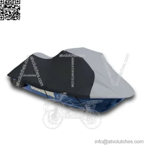 Black/Gray Jet Ski PWC Cover fits Yamaha WaveRunner FX Cruiser SVHO 2014 2015 (For: 2014 Yamaha SVHO)