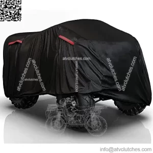 ATV Cover - All Weather Season Outdoor Waterproof Protection Accessories fits up to 88 inch Quad 4 Wheeler Covers - Durable Tear Wind Proof Vents Night Reflective Adjuster Buckle Storage Bag