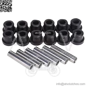 Golf Cart Rear Spring Bushing Kit for EZGO TXT & Medalist 1994-up, Club Car DS 1992-up, 12 Bushings 6 Metal Spacers