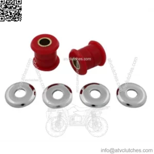 Handlebar Damper Kit Red Polyurethane Bushings Riser Harley Sofail Dyna Xl Chop (For: Harley-Davidson)