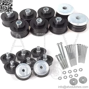 Body Mount Bushing KF04060BK Compatible with Ford F250 F350 2008-2016 Super Duty 2WD 4WD,Polyurethane Cab & Body Mount Steel Sleeves & Hardware.Black