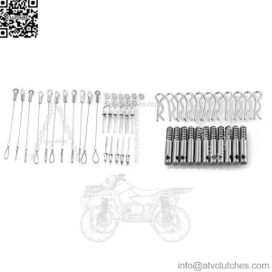 For Can-Am Maverick X3 & Max UTV Steel CNC Clutch Cover Pin Kits Lanyards