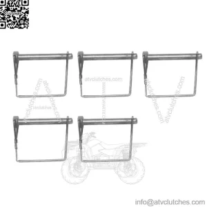 Set of 5 Wire Lock Pin 1/4 Inch X 3-3/4 Inch Square