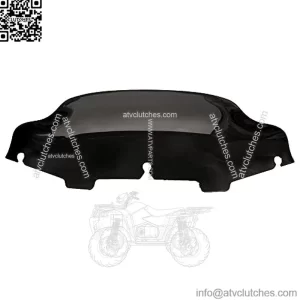 6" Black Wave Windshield Windscreen Wind Splitter Compatible for 1996-2013 Harley Davidson Touring Street Glide/Electra Glide/Tri Glide/Ultra Classic Glide FLHT FLHX FLHTCU FLHTC FLHTK 96-13