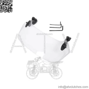 Motorcycle Windshield  Spoiler Wind Deflector Transparent Univer EOA (For: More than one vehicle)