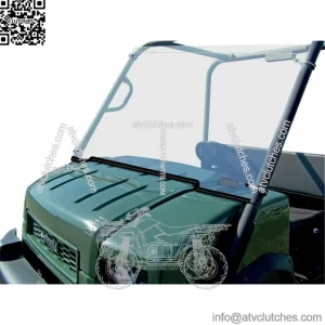 Utility Clear Full Windshield For 09-13 Kawasaki KAF 950 Mule 4010 Diesel