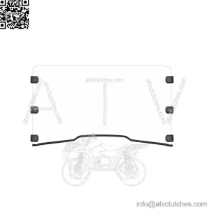 For Gator XUV 550 /560 /590i /590M/560E/S4 2012+ Front Full Windshield Clear PC