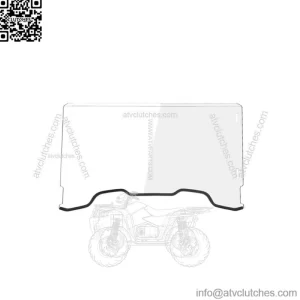 UTV Front Windshield Scratch-Resistant for Honda Pioneer 700/ 700-4 2014-2023