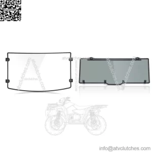 For Polaris Ranger XP 900 /1000 Crew 2013-2023 UTV Front + Dark Rear Windshield