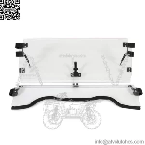 Flip Windshield for 2014-2024 Honda Pioneer 700/700-4 Scratch Resistant