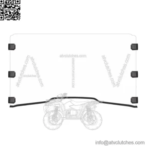 For Gator XUV 560/550/590E/590M 590i  S4 560E UTV Front Full Windshield Clear PC