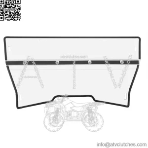Hard Coated UTV Rear Windshield for CFMOTO ZForce 950 2020-2023 Clear