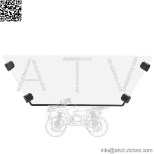 Half Front Windshield for CFMOTO ZForce 950 2020-2023 Hard Coated PC